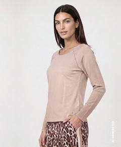 Dames longsleeve beige