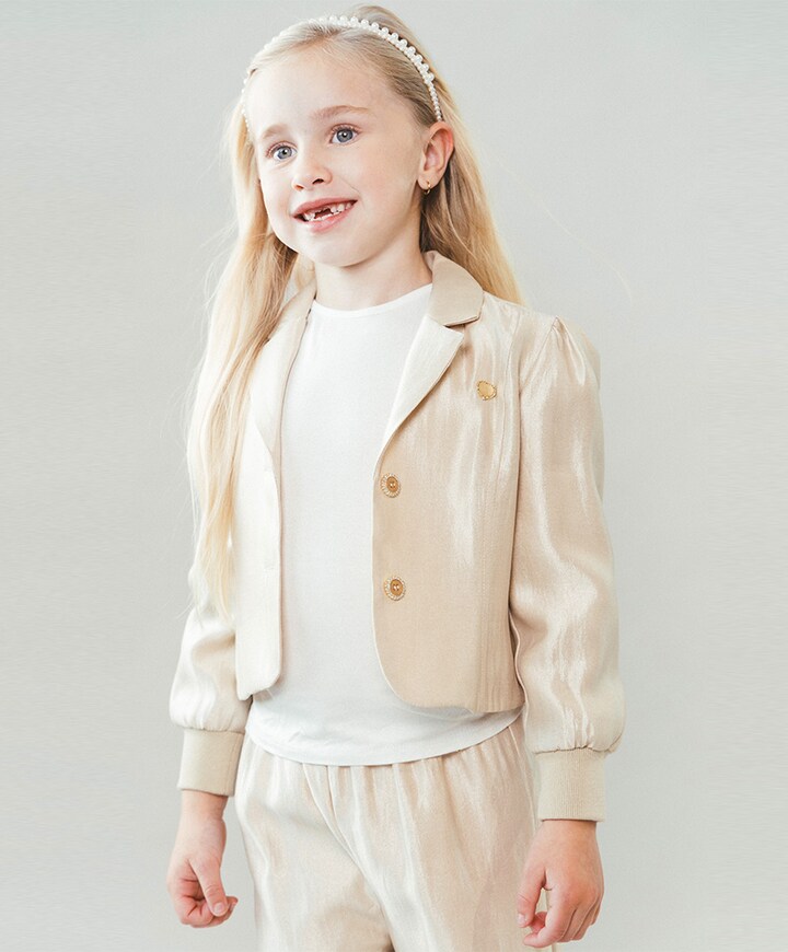 Meisjes t-shirt ecru