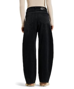 Baggy twisted dames broek zwart