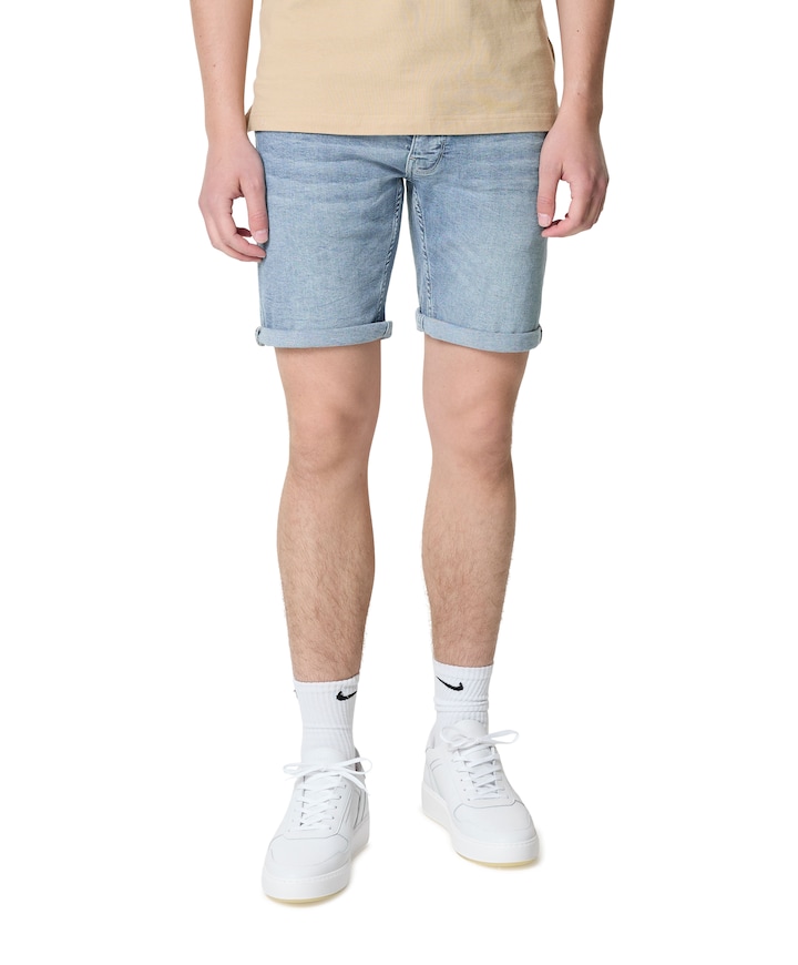 The Steve Skinny Fit korte broek blauw