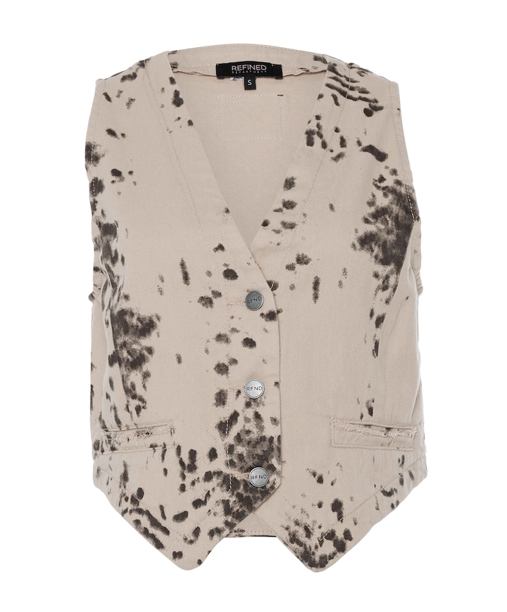 Dames gilet beige