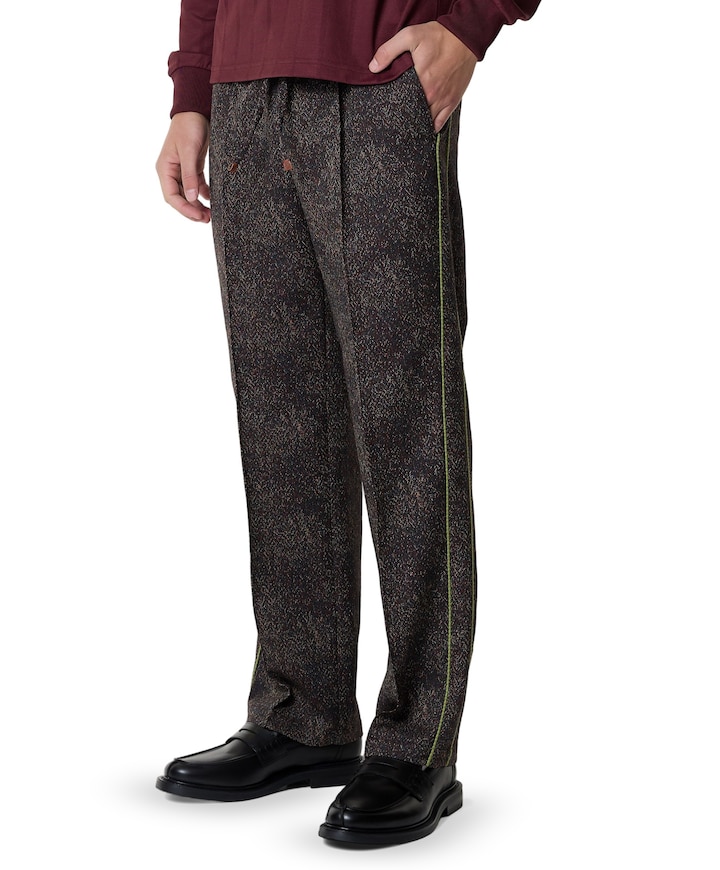 Jacquard Elastic Waist Pants heren pantalon multicolor