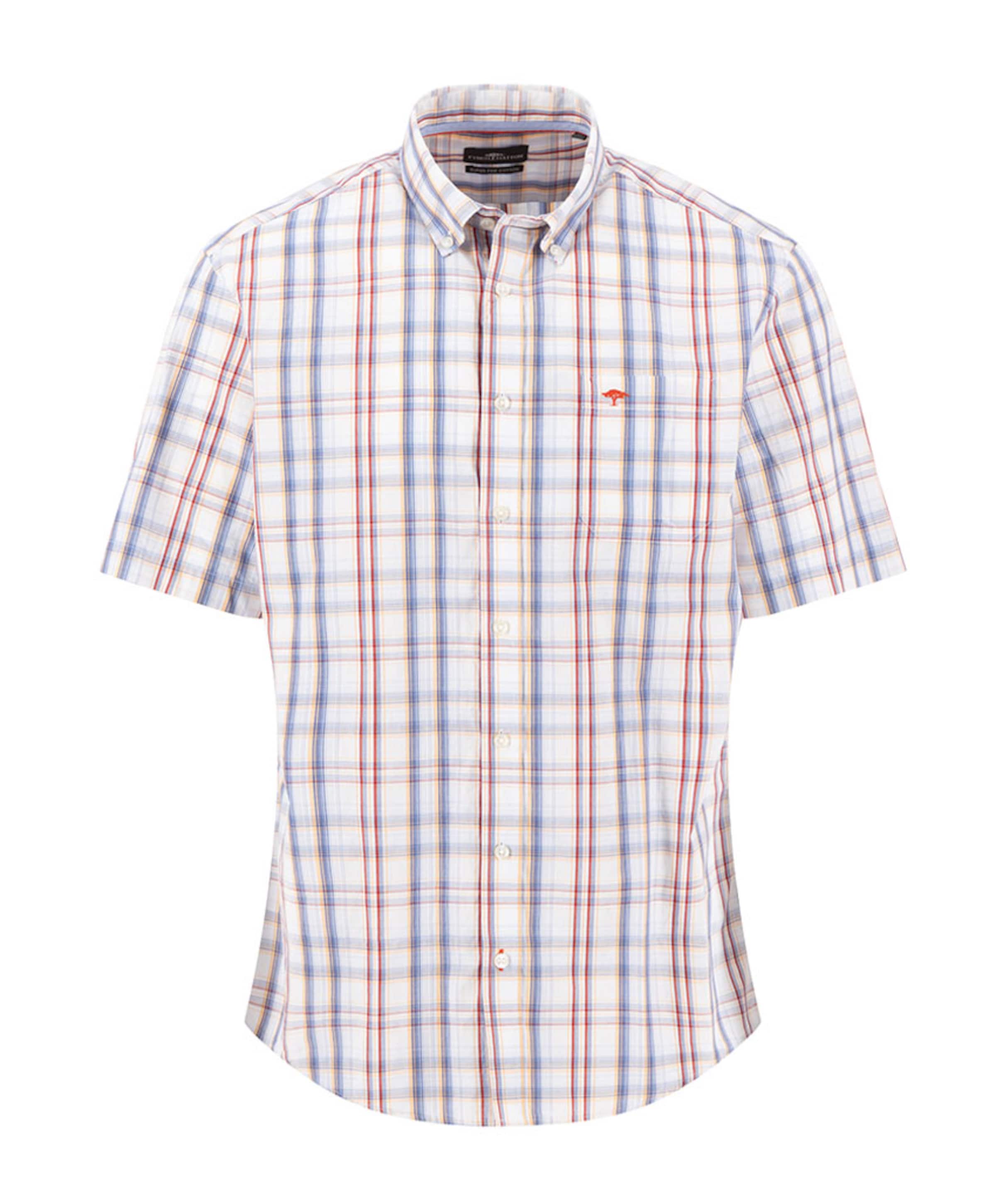 Heren overhemd korte mouw rood