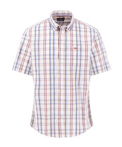 Heren overhemd korte mouw rood