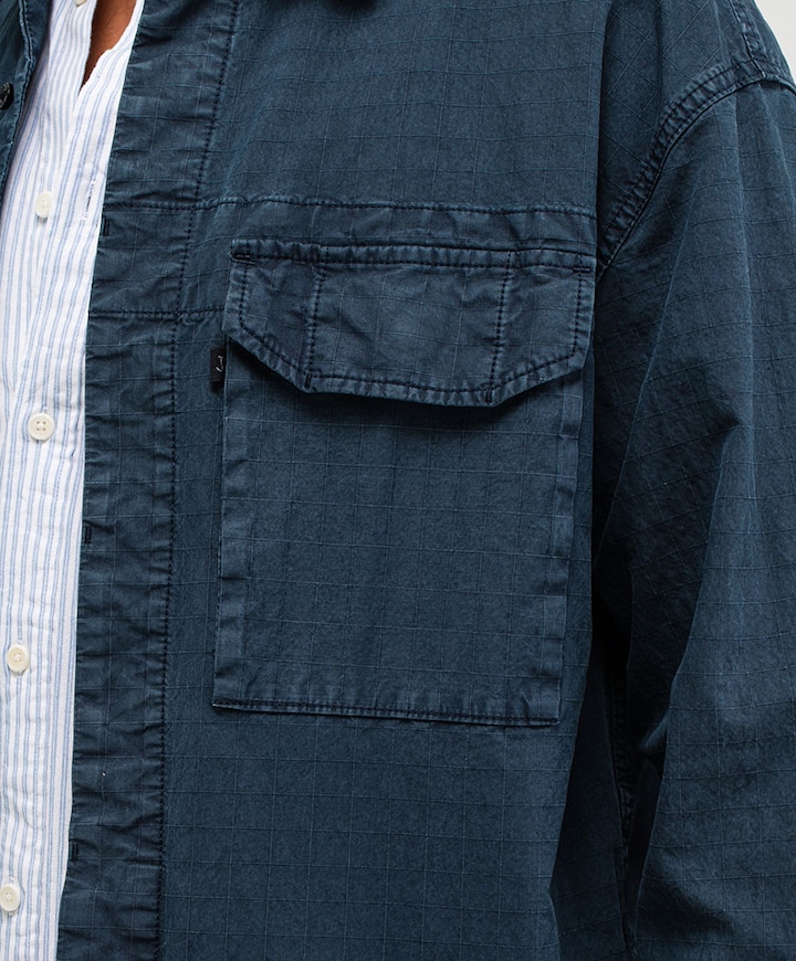 Heren overshirt blauw