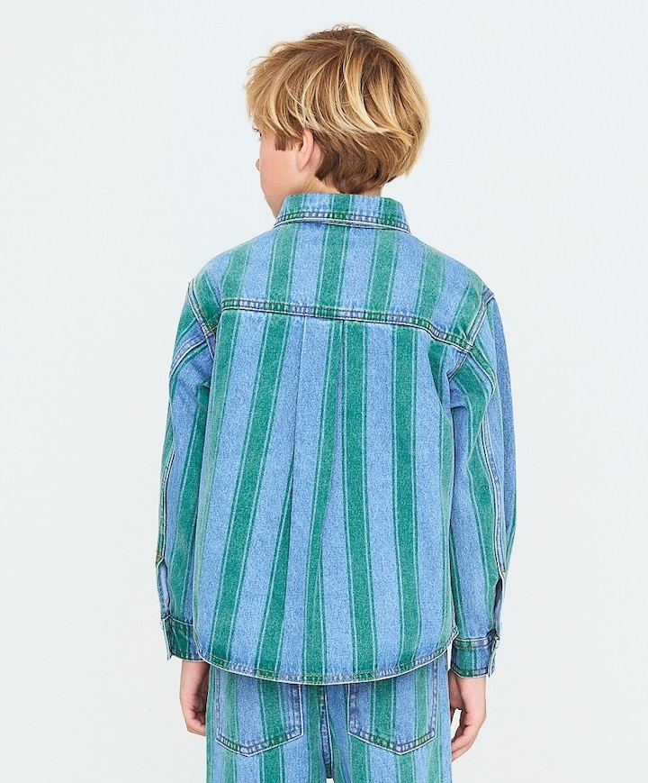 Jongens overhemd lange mouw blauw