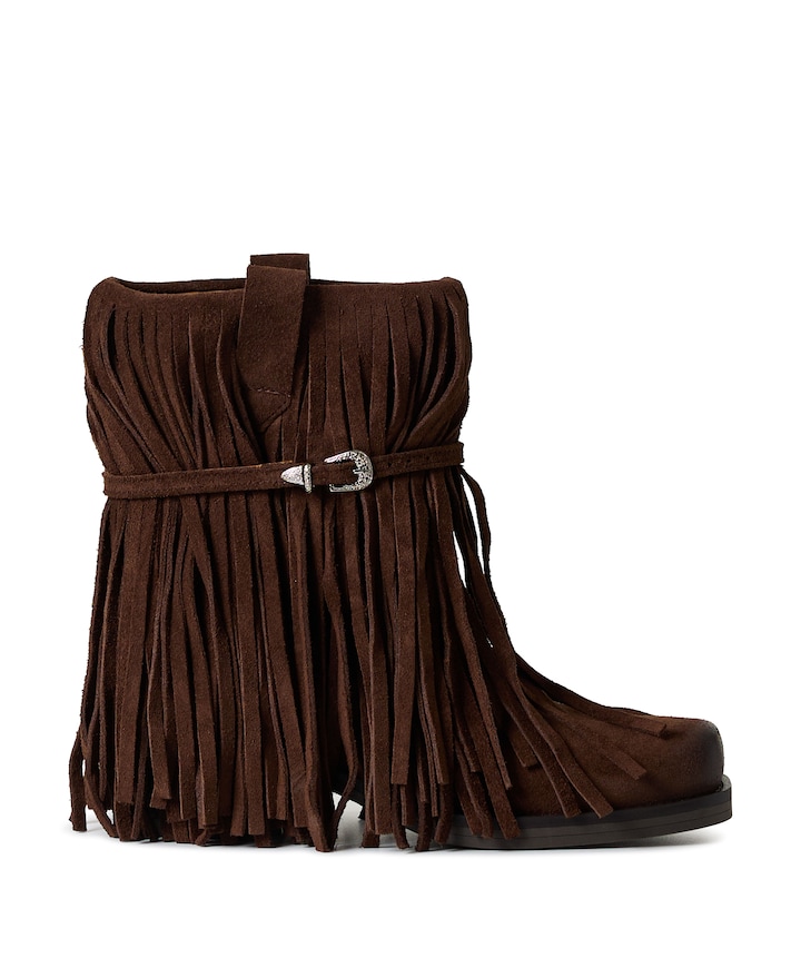 Dallas Boot Fringe dames laarzen bruin