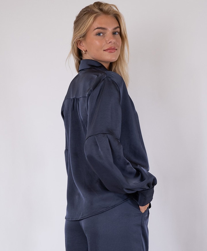 Dames blouse blauw