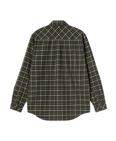 Heren overhemd lange mouw groen