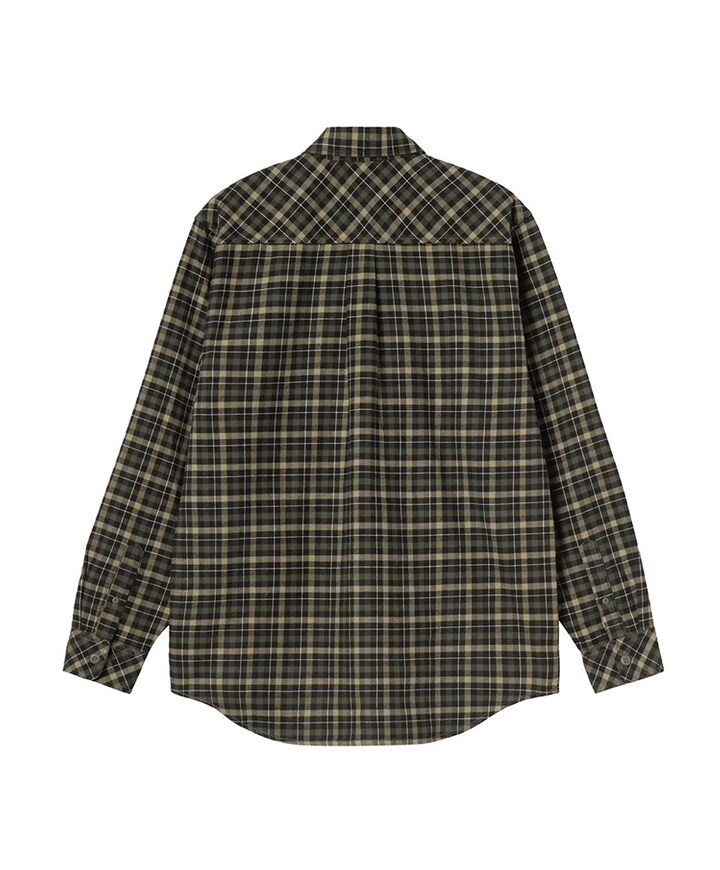 Heren overhemd lange mouw groen