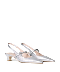 dames slingbacks zilver