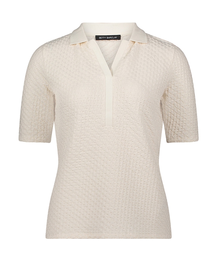 Dames polo ecru