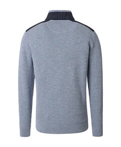 Heren trui met rits blauw