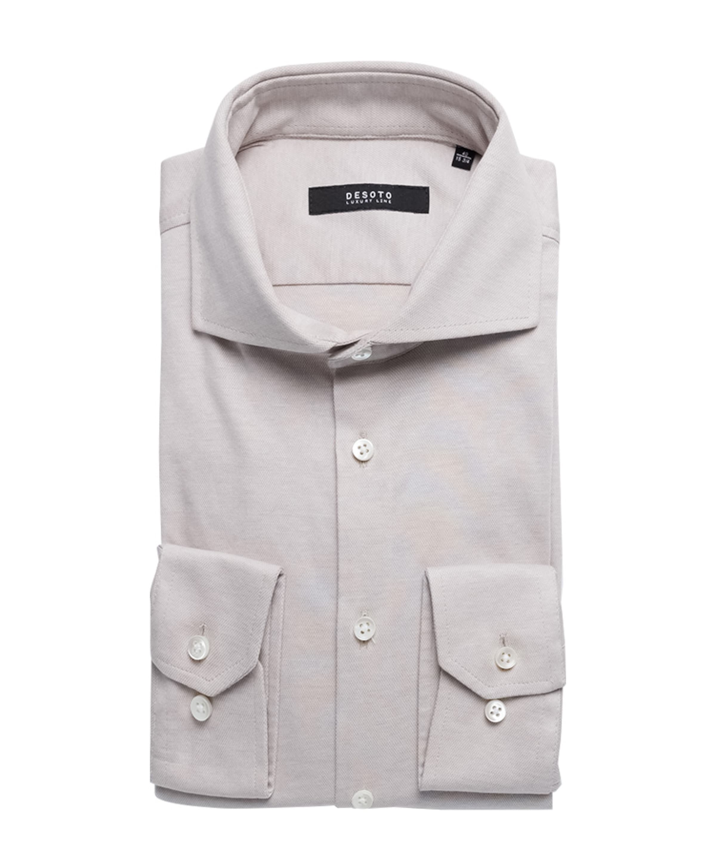 Overhemd lange mouw beige