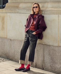 BAGGY dames jeans bruin