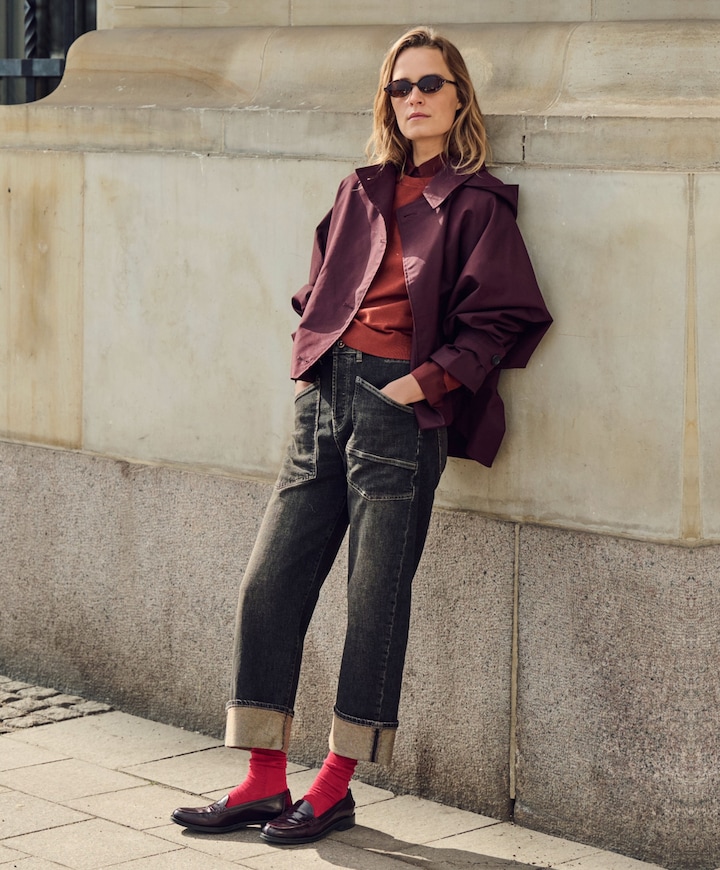 BAGGY dames jeans bruin