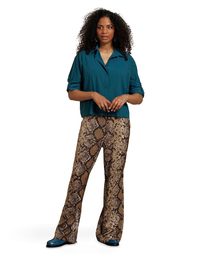 Mienke snake dames broek beige