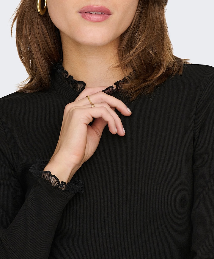 Dames longsleeve zwart