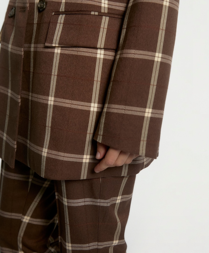 Dames blazer bruin