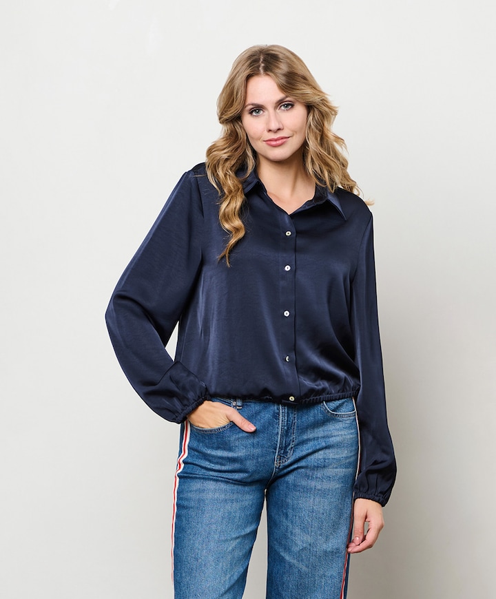 Dames blouse blauw
