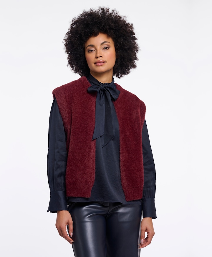 Dames gilet rood