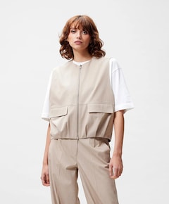Dames gilet beige