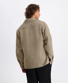Overshirt lange mouw beige