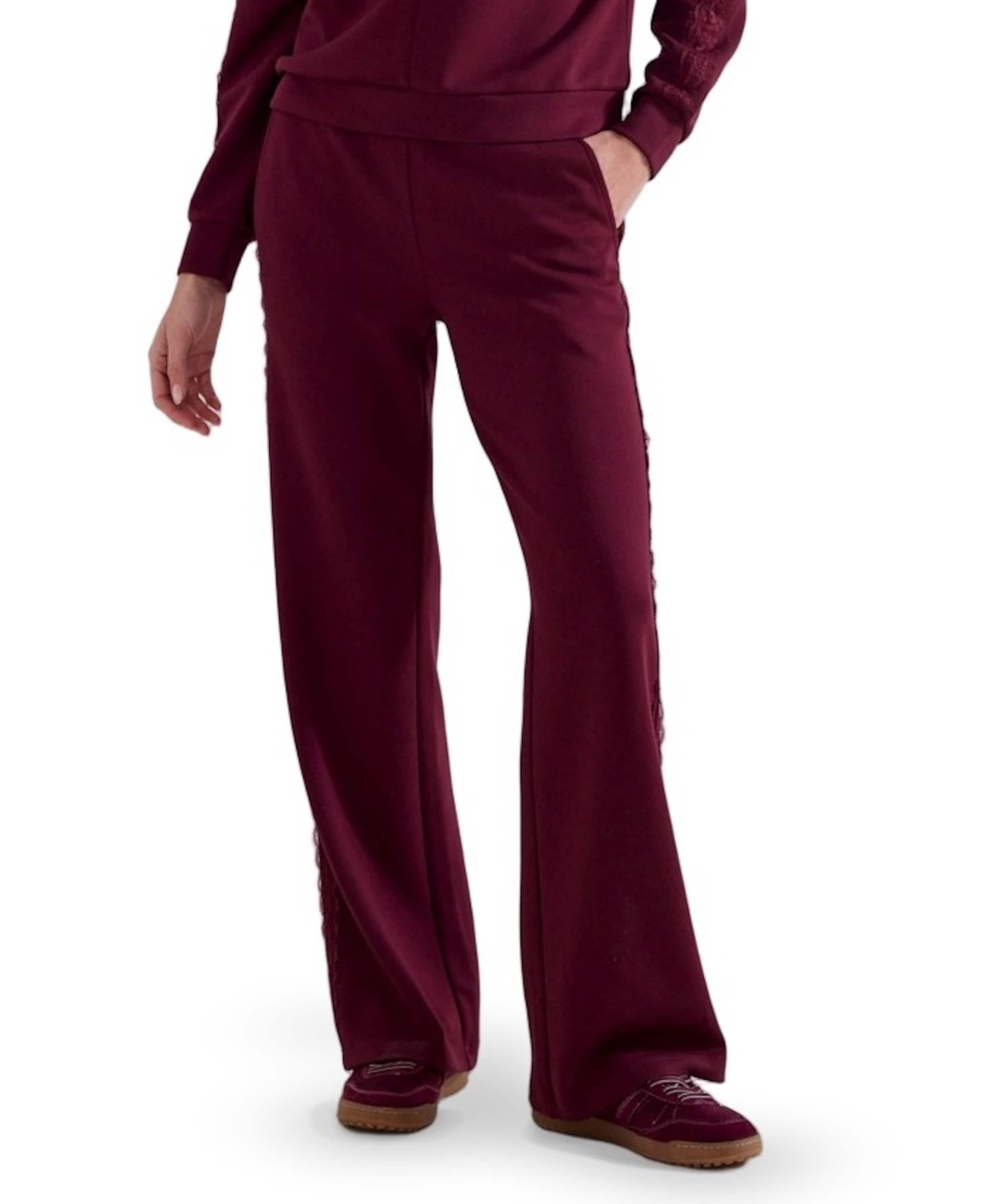 Technical Sweat Trousers Lace dames broek bordeaux