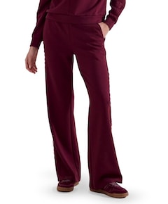 Technical Sweat Trousers Lace dames broek bordeaux