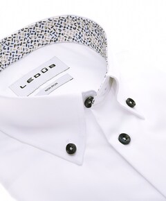 Heren overhemd extra lange mouw wit