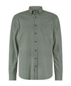 Heren overhemd lange mouw groen