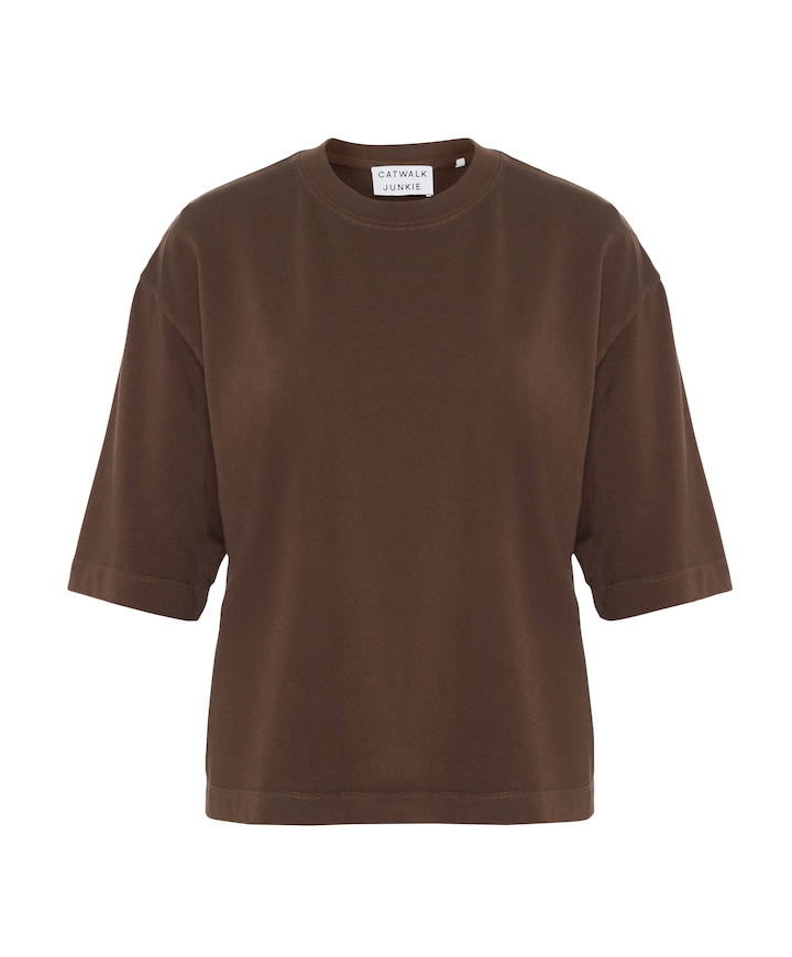 Dames T-shirt bruin