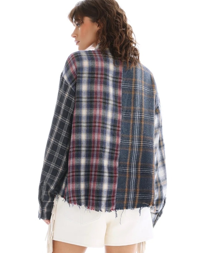 Dames blouse blauw