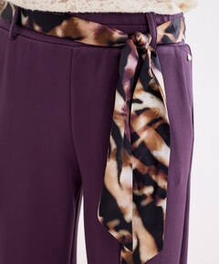 Wide-Leg Scarf dames broek paars