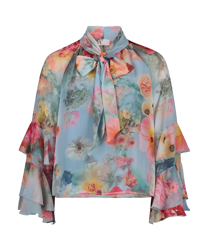 Dames blouse blauw