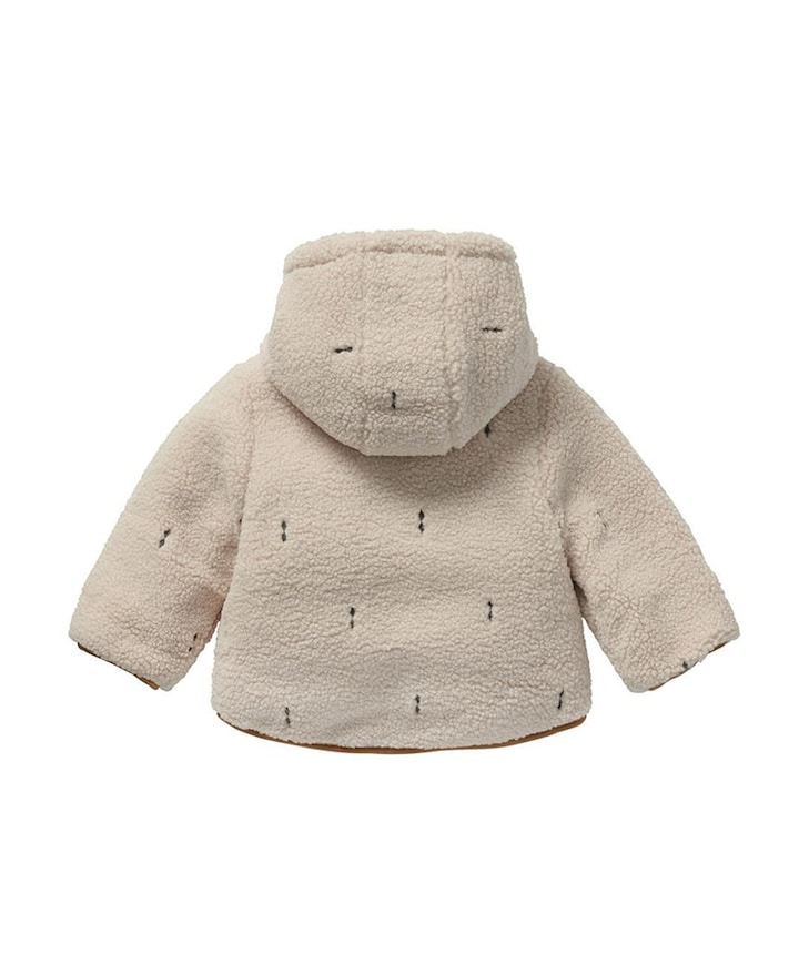 Jongens omkeerbare jas beige