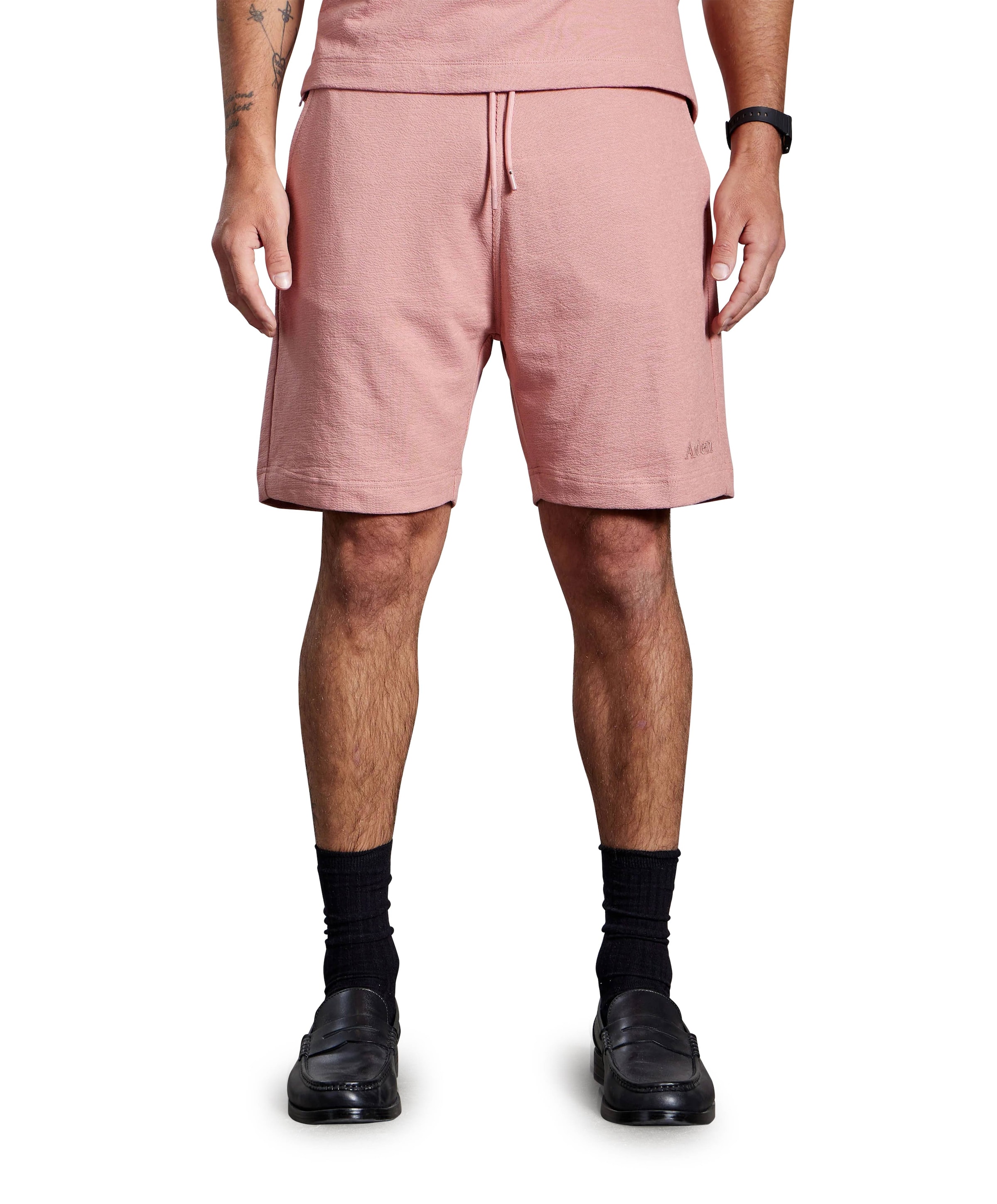 heren korte broek roze