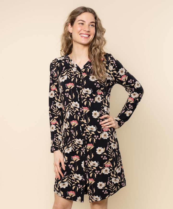 Dames nachthemd zwart