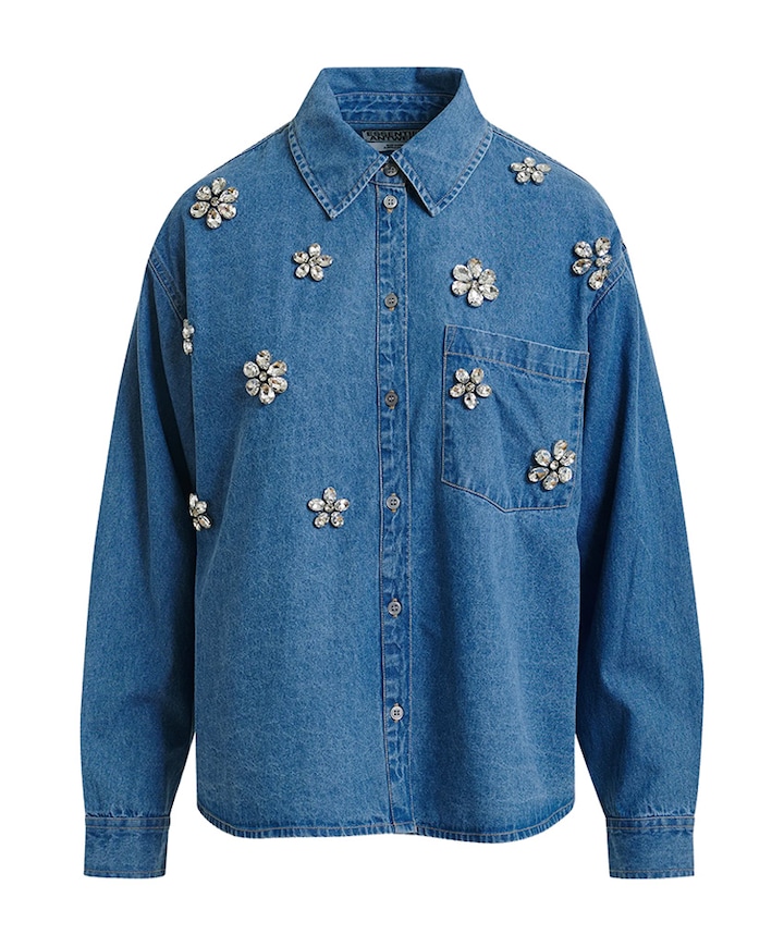Dames blouse blauw