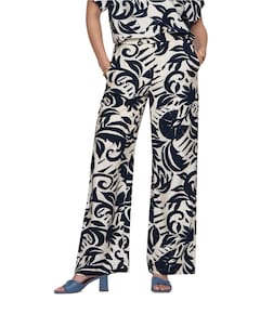 Naive flower dames broek blauw