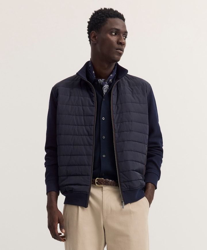 Heren vest blauw