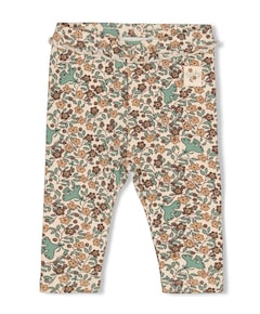 Legging rib AOP meisjes broek ecru