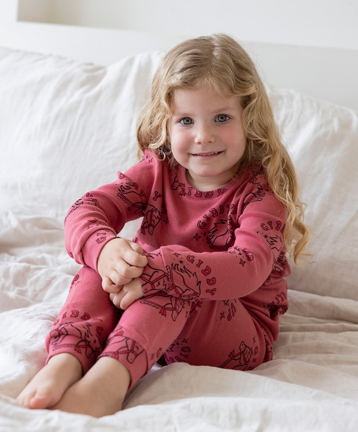 Meisjes pyjamaset roze