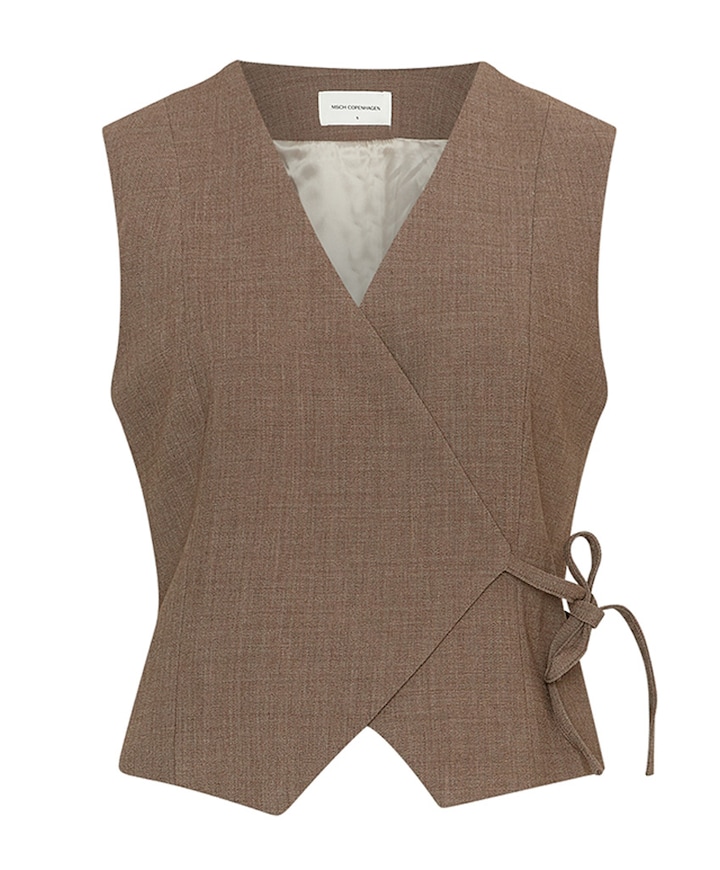 Dames gilet bruin