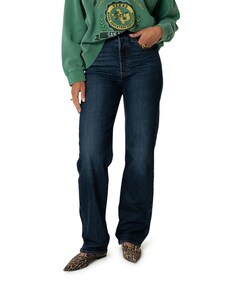 Ribcage full length dames jeans blauw