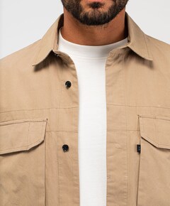Heren overshirt beige