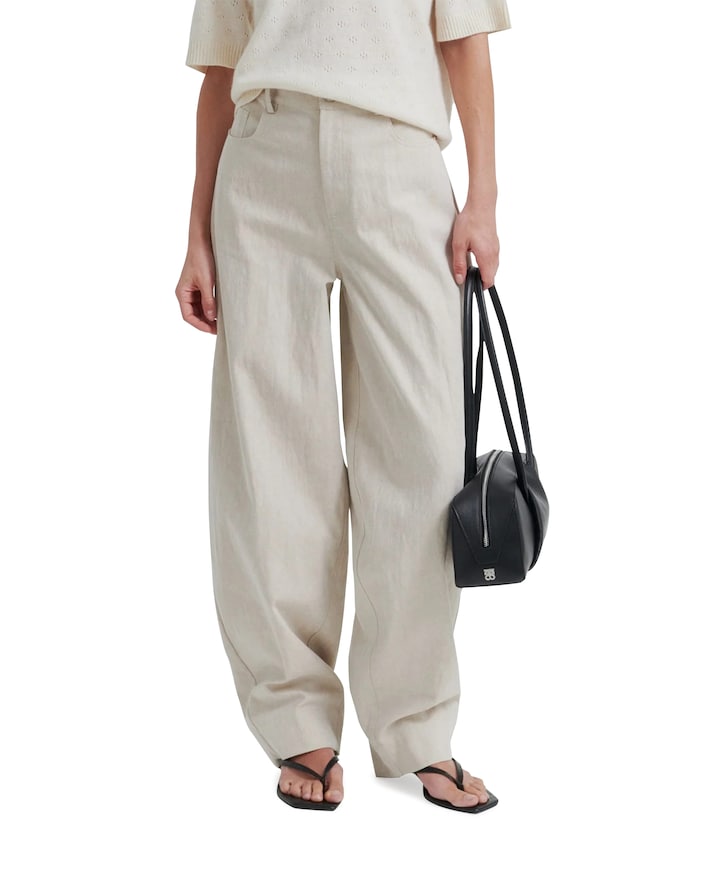 Bacoli Barrel dames broek beige