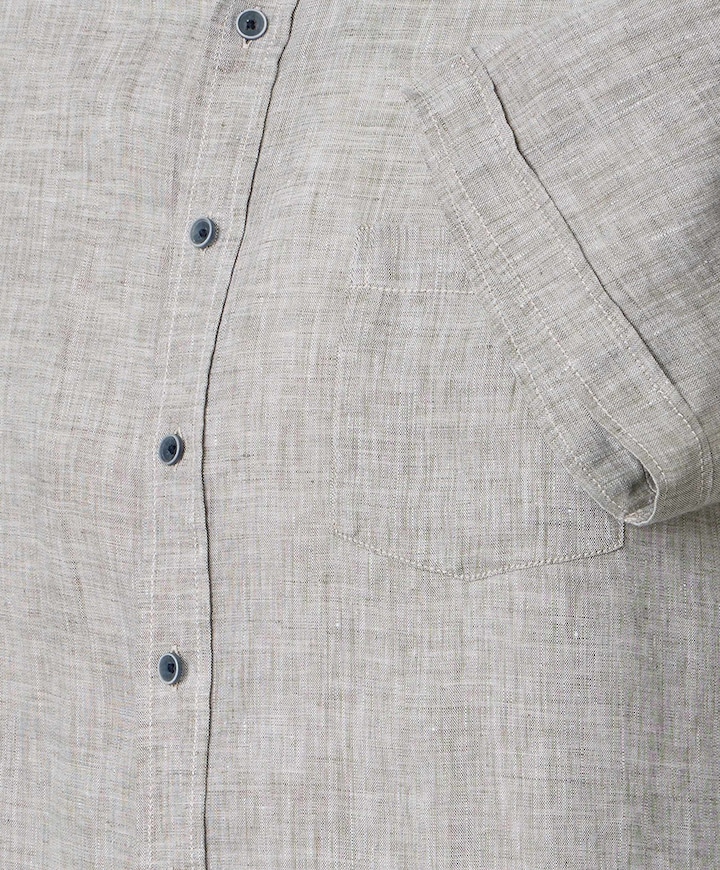 Heren overhemd korte mouw groen