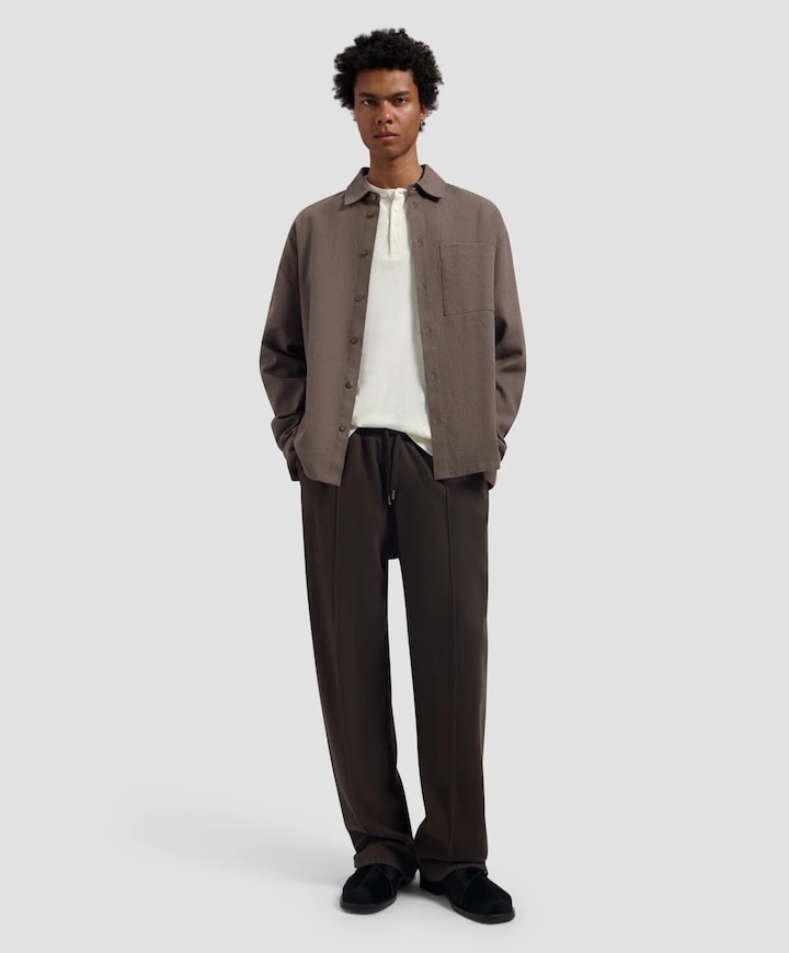 Heren overshirt bruin