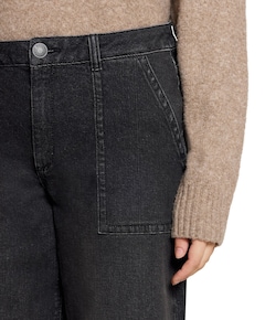 7/8 dames jeans zwart